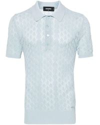 DSquared² - Crochet-knitted Polo Shirt - Lyst