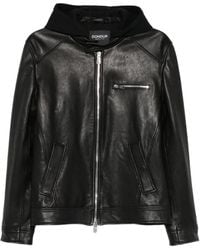 Dondup - フーデッド レザージャケット - Lyst