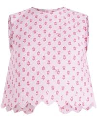 Patou - Cropped Top Met Bloemenprint - Lyst