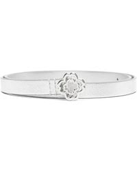 Maje - Clover Slim Leather Belt - Lyst