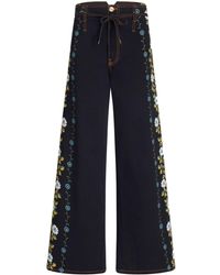 Etro - Weite Jeans mit Blumen-Print - Lyst