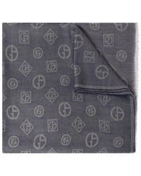 Giorgio Armani - Monogram-Jacquard Scarf - Lyst
