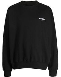 we11done - Katoenen Sweater Met Logoprint - Lyst
