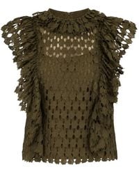Ulla Johnson - Daevy Ruffled Lace Blouse - Lyst