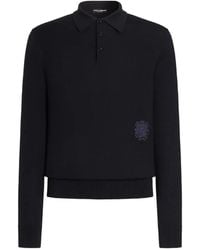 Dolce & Gabbana - Virgin Wool Polo Shirt - Lyst