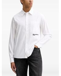 KARL LAGERFELD - Chest-Pocket Long-Sleeve Shirt - Lyst
