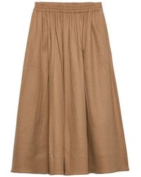 Prada - Camel-Hair Circle Midi-Skirt - Lyst