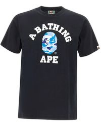 A Bathing Ape - Abc Camo College T-Shirt - Lyst