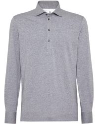 Brunello Cucinelli - Polo con efecto de melange - Lyst