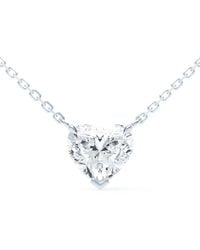 LOEV - 18Kt Recycled Floating Heart Diamond Necklace - Lyst
