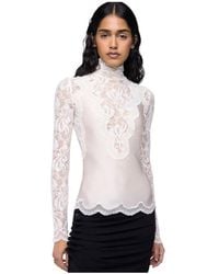 Rabanne - Long-Sleeve Lace Top - Lyst