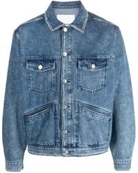 Isabel Marant - Jango Embroidered Denim Jacket - Lyst