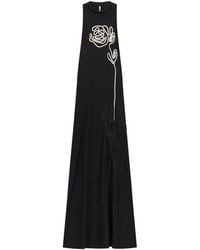 Liviana Conti - Gilda Floral-Embroidered Maxi Dress - Lyst