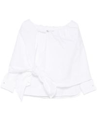 Max Mara - Blouse À Col Noué - Lyst