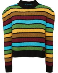 La DoubleJ - Luxuriöser Regenbogenstreifen Pullover - Lyst
