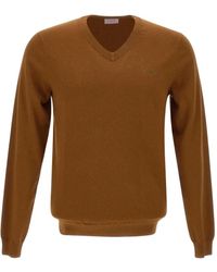 Sun 68 - Jersey con cuello en V y bordado - Lyst