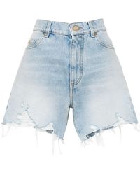 Balmain - ハイライズ デニムショーツ - Lyst