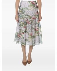 Ted Baker - Layda Midi-Rok Met Diagonale Naad - Lyst