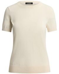 Ralph Lauren - Embroidered Short-Sleeve Sweater - Lyst