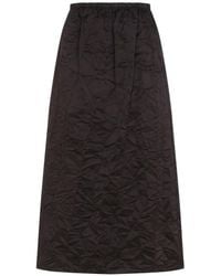 Carven - Crinkled-Effect A-Line Midi Skirt - Lyst