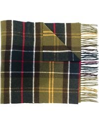 Barbour - Fringed Tartan-Check Scarf - Lyst