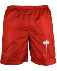 Palm Angels - Palm-Tree Embroidered Swim Shorts - Lyst