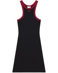 Courreges - Scuba-Kleid Aus Baumwolle - Lyst