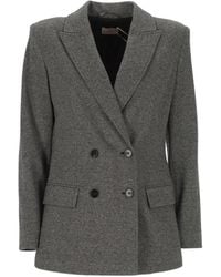 Marella - Double-Breasted Peak-Lapels Blazer - Lyst