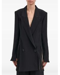 Alessandra Marchi - Double-Breasted Asymmetric Jacket - Lyst