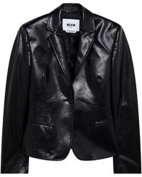 MSGM - Notched-Lapels Single-Breasted Jacket - Lyst
