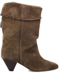 Isabel Marant - Botas Dalby de ante con borla trenzada y tacón de 55 mm - Lyst