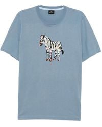 Paul Smith - Graphic-Print Cotton T-Shirt - Lyst