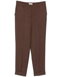 P.A.R.O.S.H. - Raisa Turn-Up Trousers - Lyst