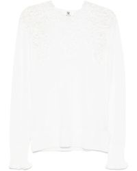 Ermanno Scervino - Blusa con detalles de encaje - Lyst