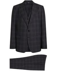 Dolce & Gabbana - Single-Breasted Martini Light Checked Wool Suit - Lyst