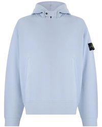 Stone Island - Sweat 6100023 En Polaire De Coton Biologique Brossée À Capuche - Lyst