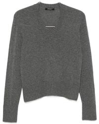 Aragona - V-Neck Ribbed-Trim Sweater - Lyst