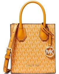 Michael Kors - Extra Small Mercer Leather Cross Body Bag - Lyst
