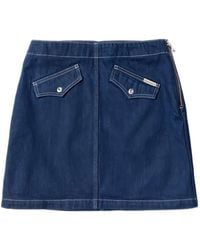 Nudie Jeans - Elvy Western Denim Mini Skirt - Lyst