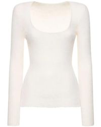 Jacquemus - Scoop-Neck Long-Sleeve Sweater - Lyst