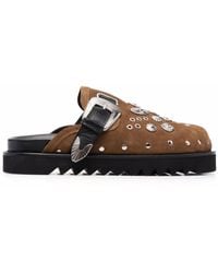 Toga Virilis - Stud-Embellished Buckled Clogs - Lyst