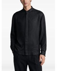 Giorgio Armani - Chemise Rayée À Col Officier - Lyst