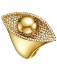 CADAR - 18kt Yellow Gold Reflections Diamond Ring - Lyst