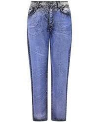 Moschino - Logo-Patch Straight-Leg Jeans - Lyst