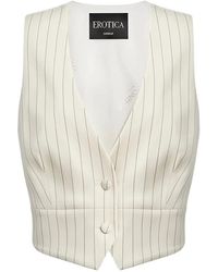 Dondup - Pinstripe-Pattern Buckle-Strap Waistcoat - Lyst