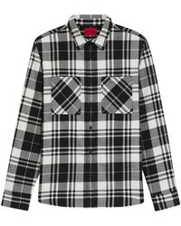 HUGO - Kariertes Relaxed-Fit Hemd Aus Baumwoll-Flanell - Lyst