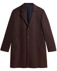 Tommy Hilfiger - Manteau Boutonné À Plaque Logo - Lyst
