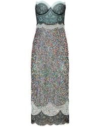 Costarellos - Lindra Lace Sequined Midi Dress - Lyst