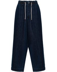 Societe Anonyme - Jeans Met Geborduurd Logo En Toelopende Pijpen - Lyst