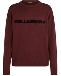 Karl Lagerfeld - Pullover Mit Rundem Ausschnitt - Lyst